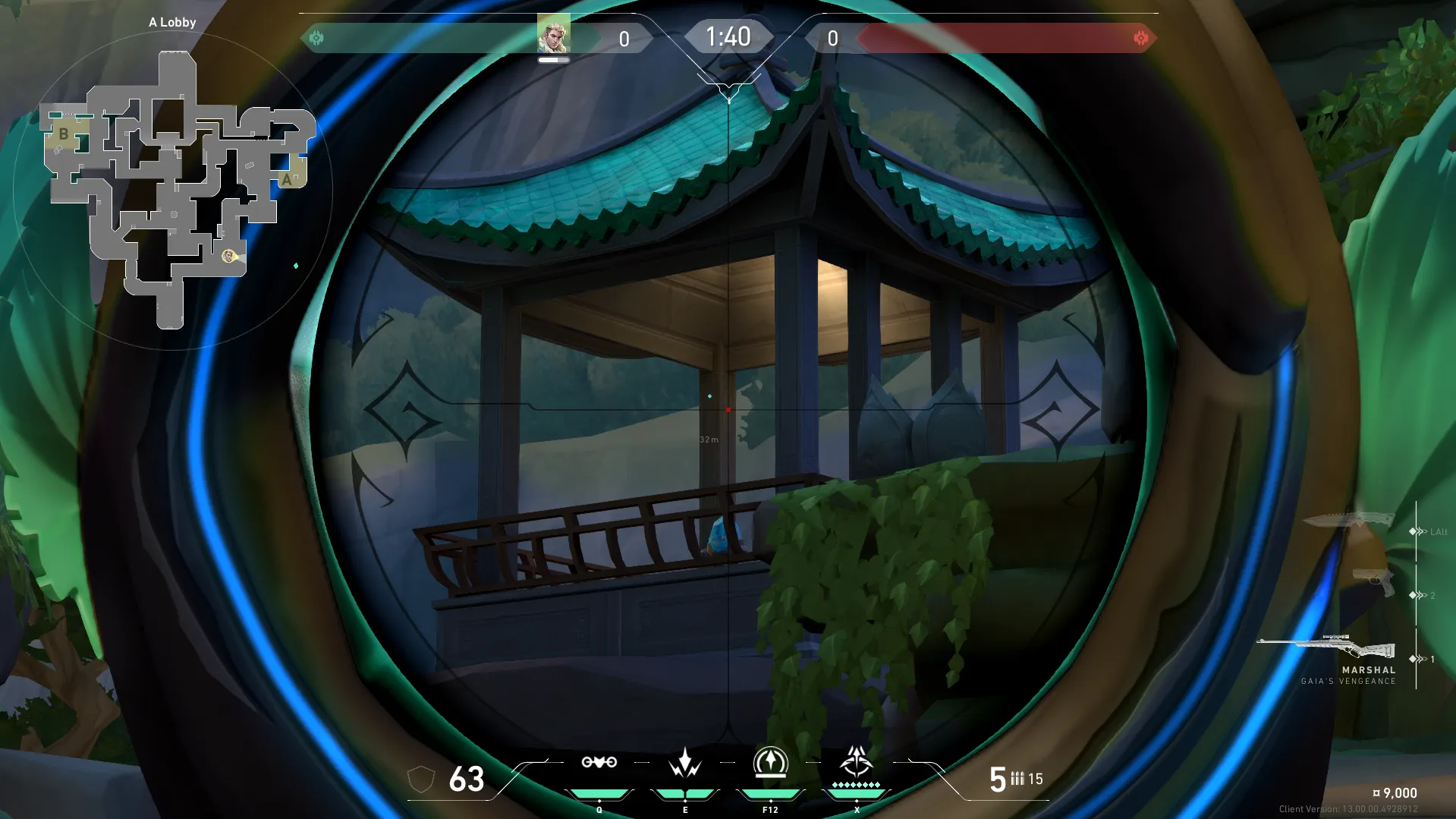 Sova Recon Bolt on Summit Attack Site A — step 2 of 3: Aim — line up the shot