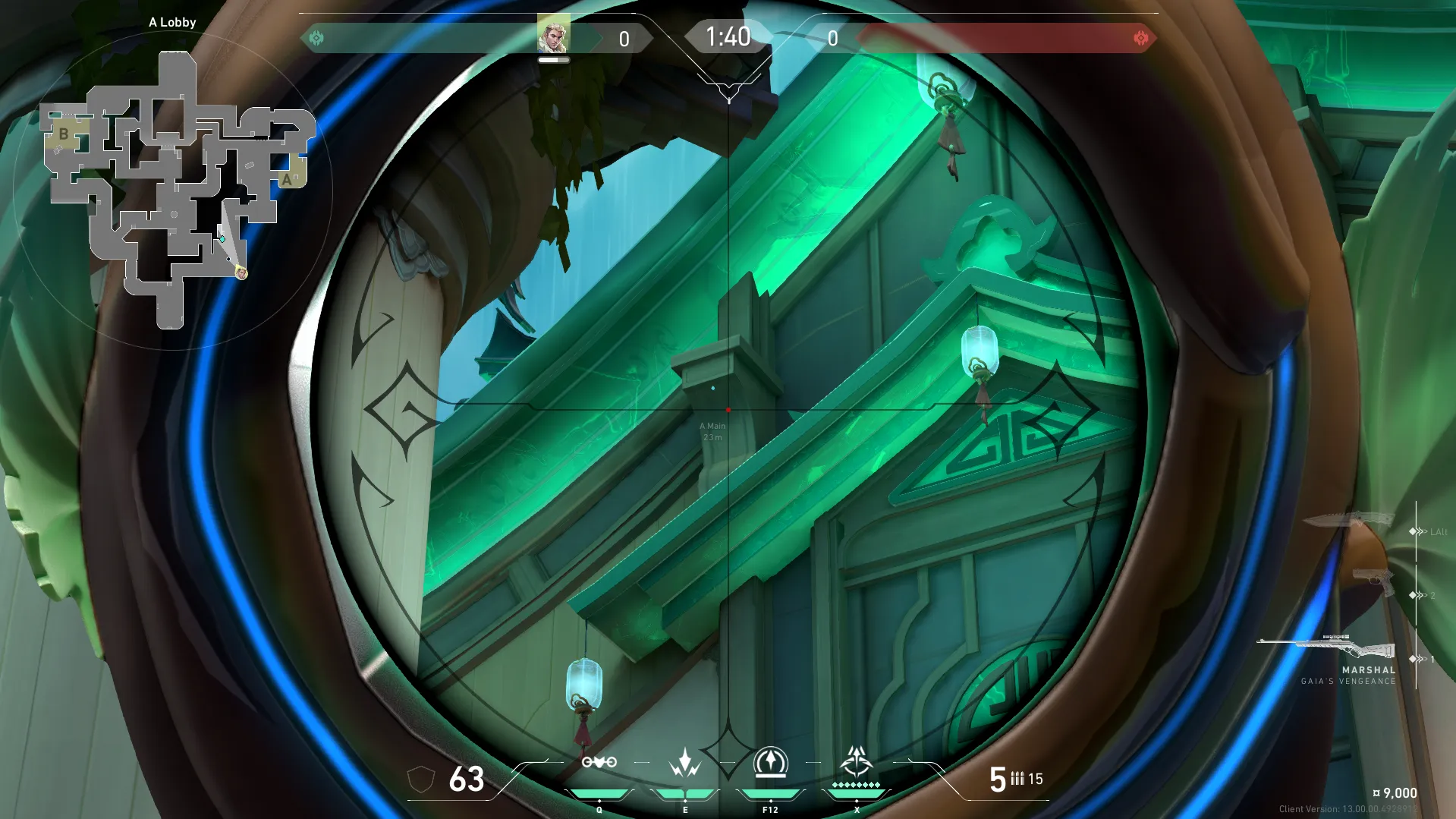 Sova Recon Bolt on Summit Attack Mid — step 2 of 4: Aim — line up the shot