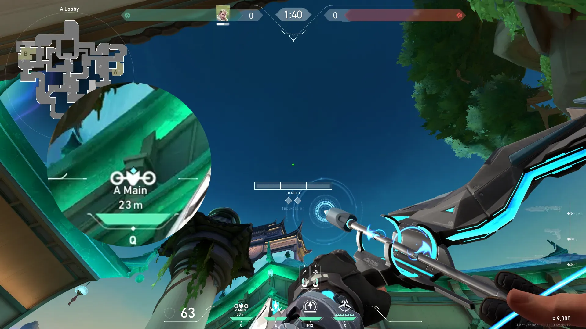Sova Recon Bolt on Summit Attack Mid — step 3 of 4: Aim — line up the shot