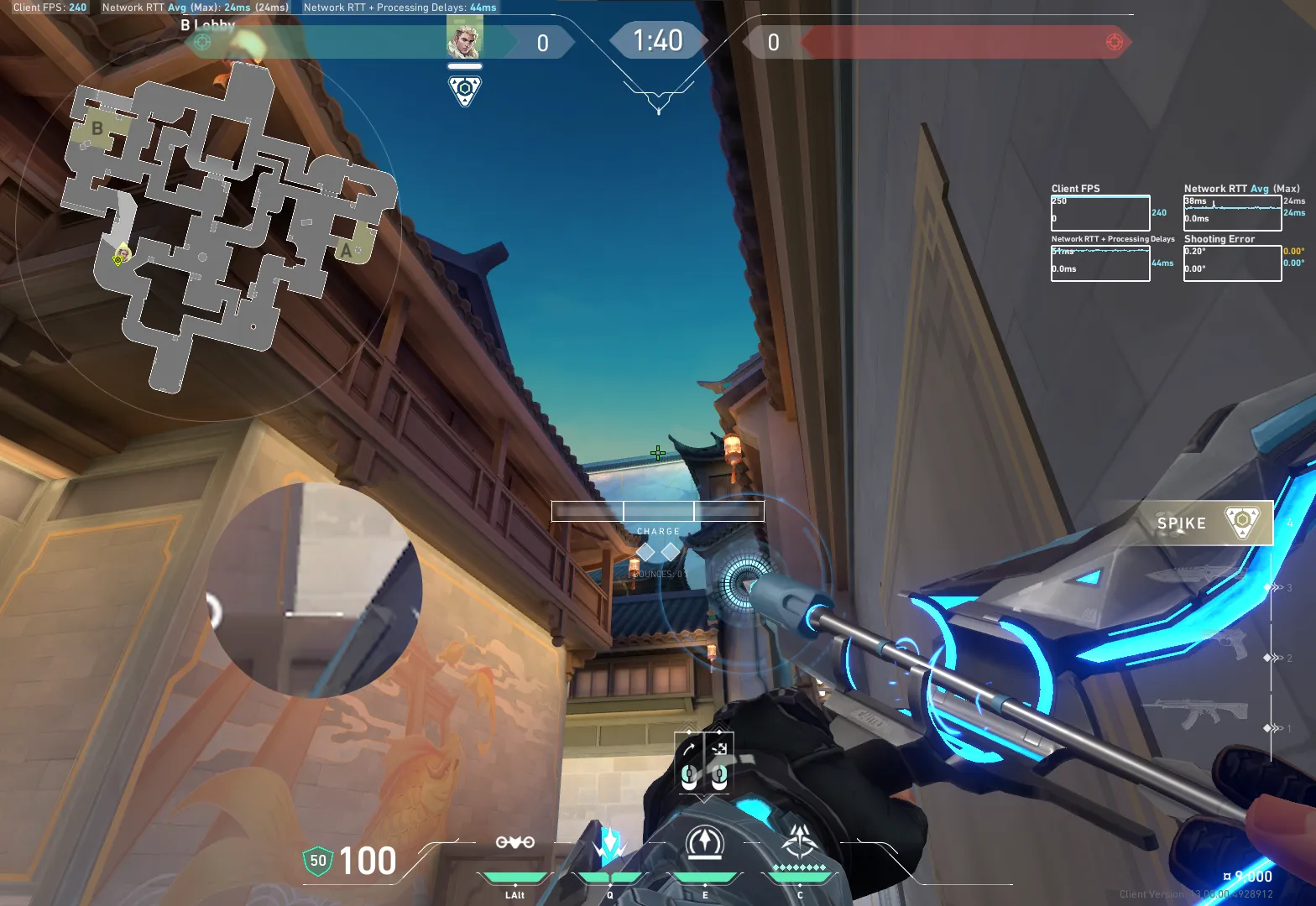 Sova Recon Bolt on Summit Attack Site B — step 2 of 3: Aim — line up the shot