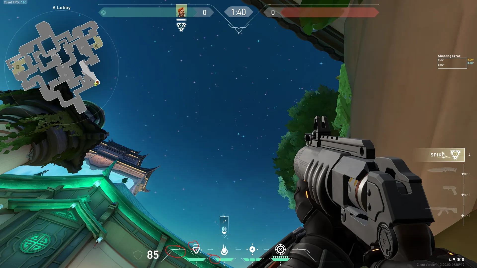 Brimstone Incendiary on Summit Attack Site A — step 3 of 4: Aim — line up the shot