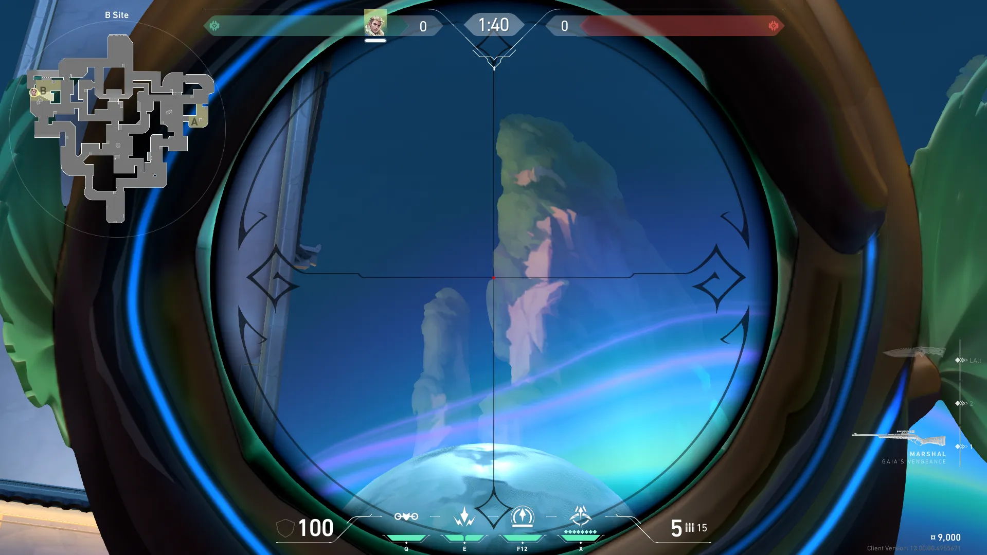 Sova Recon Bolt on Summit Defense Site A — step 2 of 4: Aim — line up the shot
