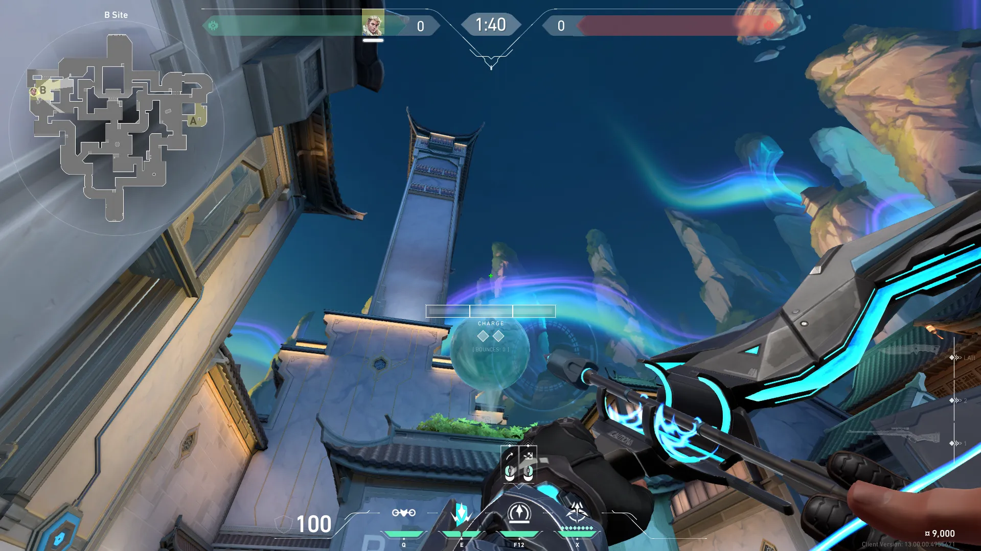Sova Recon Bolt on Summit Defense Site A — step 3 of 4: Aim — line up the shot