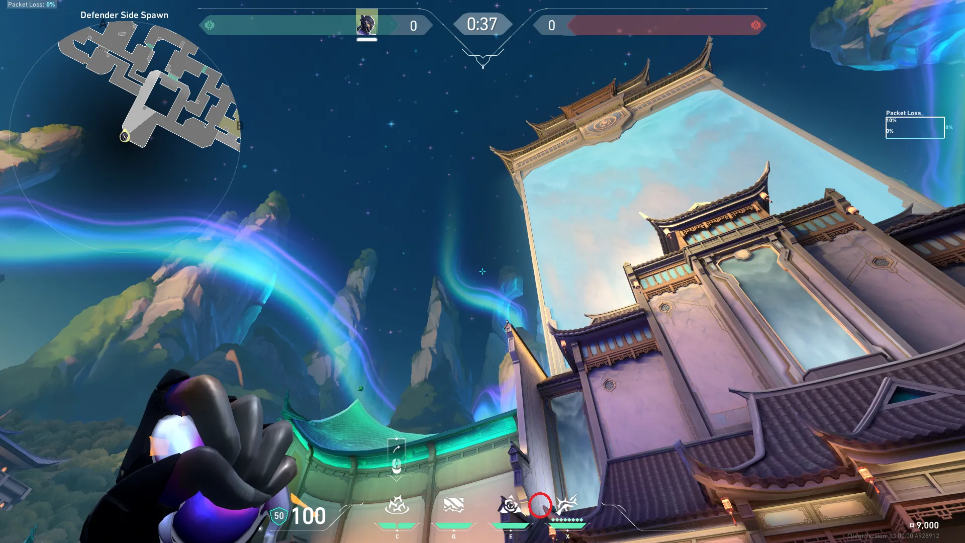 Vyse Razorvine on Summit Defense Site A — step 2 of 3: Aim — line up the shot