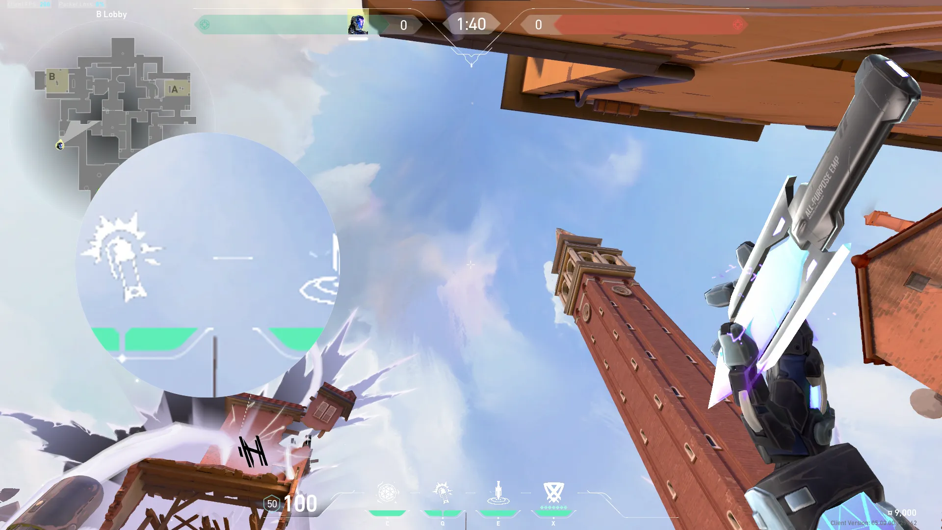 KAY/O Zero_Point on Ascent Attack Site B — step 2 of 3: Aim — line up the shot
