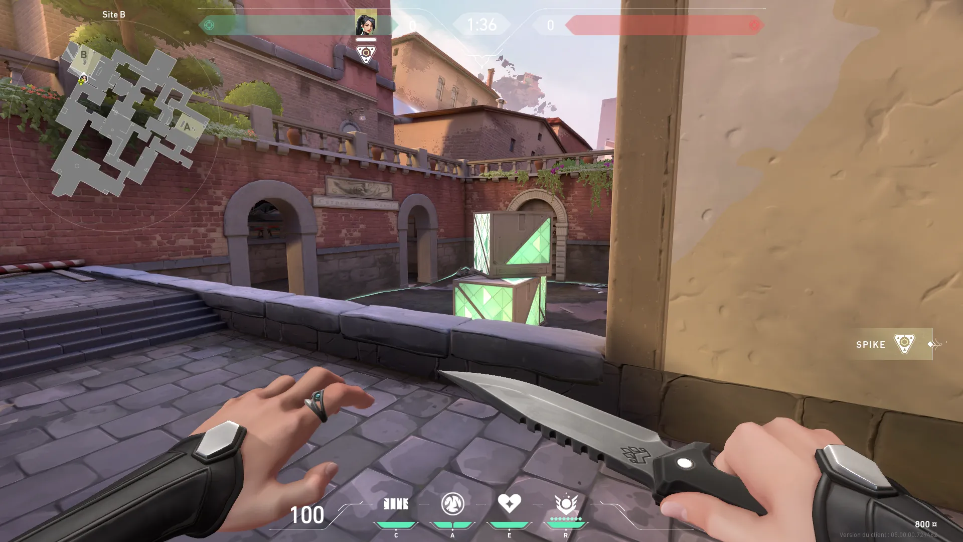 Grim Wall B Site to B Lobby — Sage lineup on Ascent