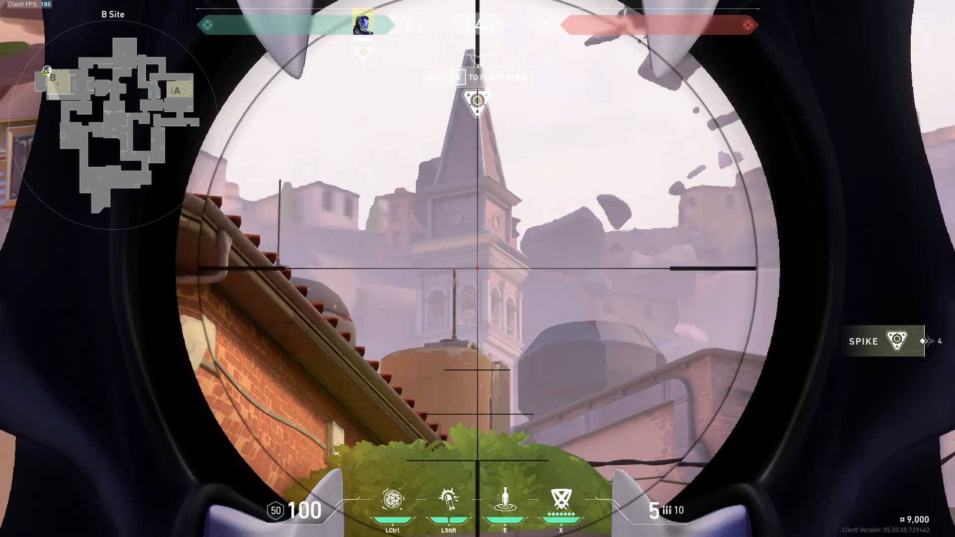 KAY/O Zero_Point on Ascent Defense Site B — step 2 of 3: Aim — line up the shot