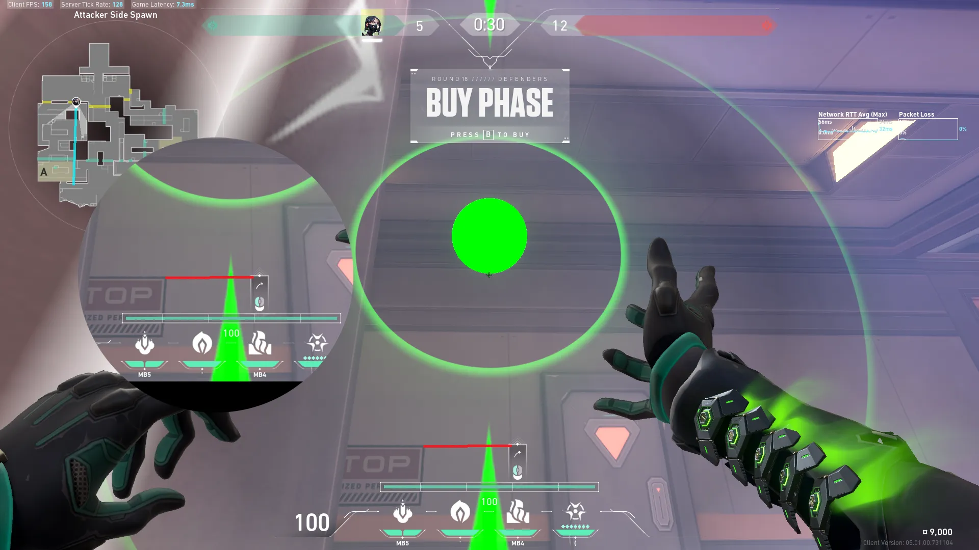Viper Toxic Screen on Icebox Attack Site A — step 2 of 3: Aim — line up the shot