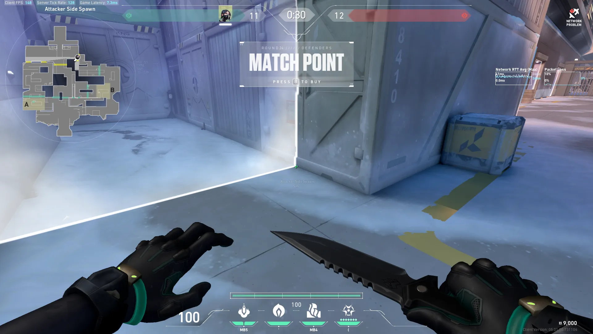 Attacking B Tower/snowman Wall — Viper lineup on Icebox