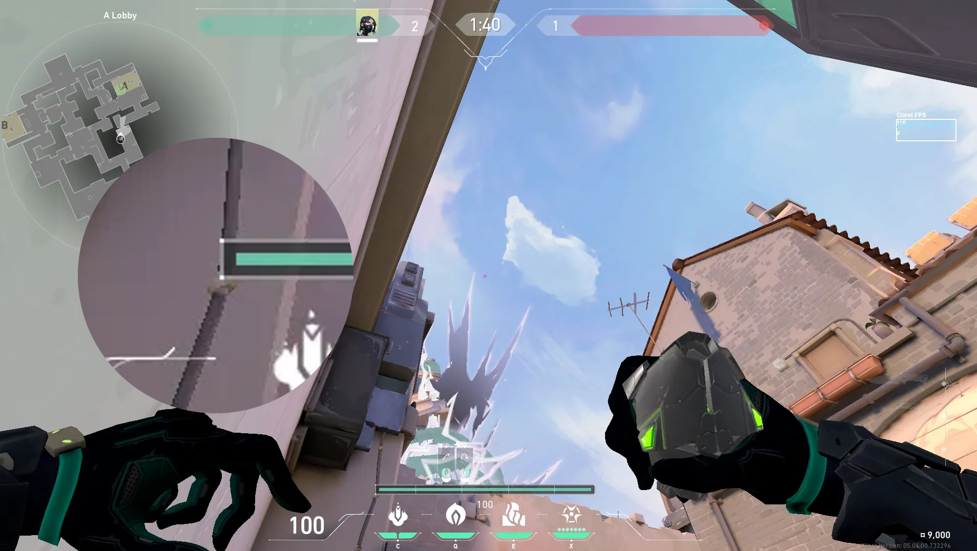Viper Poison Cloud on Ascent Attack Site A — step 2 of 3: Aim — line up the shot