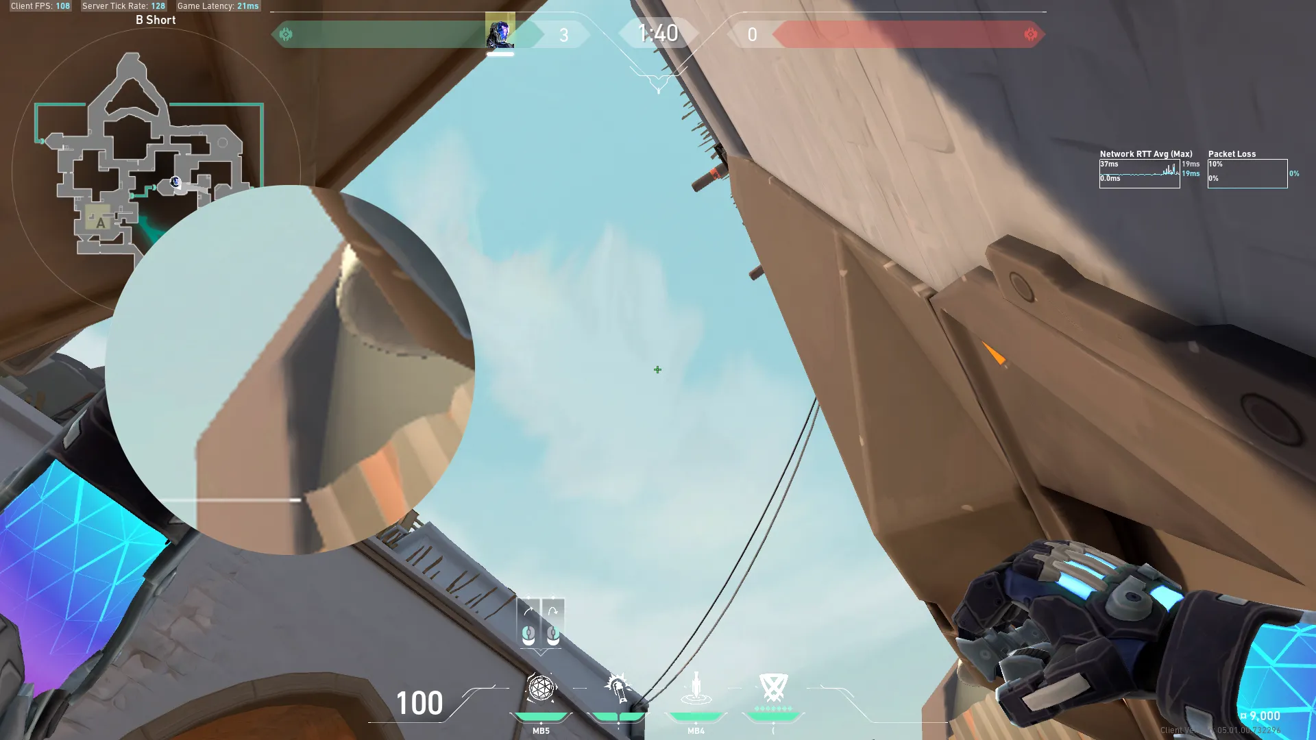 KAY/O Frag_Ment on Bind Attack Site B — step 6 of 7: Aim — line up the shot
